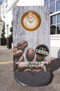 PureGusto Great Taste Award Pavement Sign